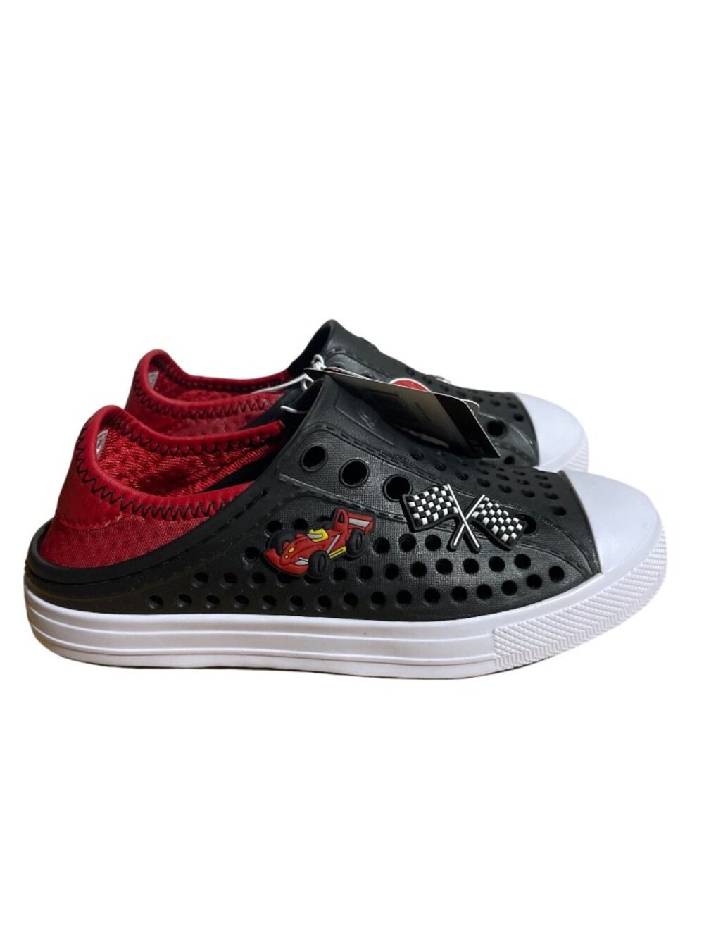 Skechers Foamies Kids Boys Slip-On Shoes Water-Friendly Size 13 Black-Red